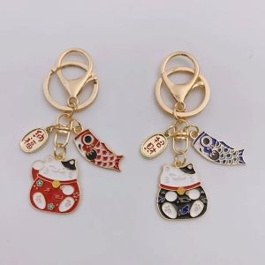 SHOPHOME - Gantungan Kunci Keberuntungan Lucky Keychain Ikan Kucing Untuk Mobil Motor Tas KEY10