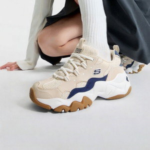 Skechers | รองเท้ากีฬา Skechers Dlites Women ทรงพุ่มหมี รองเท้าลำลองสำหรับผู้หญิง พื้นหนา น้ำหนักเบา สวมใส่สบาย ทรงสูง สไตล์เก๋ไก๋