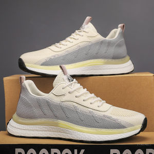 Trendy Breathable Fly Knit Running Shoes for Men Casual De Xin Style Summer New Arrival Anti Slip Sporty Comfortable Sneakers