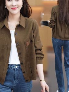 Fashionable Short Baseball Jacket Womens Spring Autumn Loose Slimming Shirt Stylish Premium Feeling Anti-Aging Outerwear