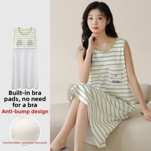 COSMO LADY | Cotton Spaghetti Strap Sleep Dress