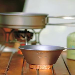Tiartisan | Tiartisan 260ml Titanium Ultralight Sierra Cup Bát Đơn Có Tay Cầm Cố Định Để Cắm Trại Dã Ngoại Ăn Salad Và Túi Đựng Đồ