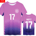 2024 European Cup German Team Uniform Harvard Cross Football Clothes Quick-Drying T-shirt T-shirt Men and Women Half Sleeve. 