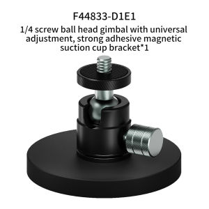 D66/D55/D43mm Strong Magnetic Suction Base Ball Head Car Phone Mount for GoPro Insta360 OSMO 360 Pocket 3 Holder Desktop Stand