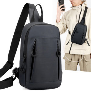Casual Large Capacity Oxford Cloth Crossbody Bag for Men Fashionable Chest Bag Waterproof Single Shoulder Bag Trendy