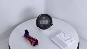 ELING 52mm (2) Signal 0-5V Fuel Level Gauge Fuel Gauge with Red Backlight Working Volt 12V 24V for Car Boat VAN