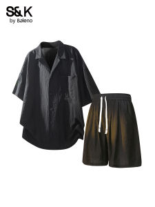 BALENO | Leisure Sport Style Short Sleeve Shirt and Shorts Set For Summer