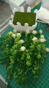 EFPT54 Pot Tanaman Hias Bunga Hias Plastik Ornamen Pot Bonsai Artificial Flower Decoration Bunga Plastik