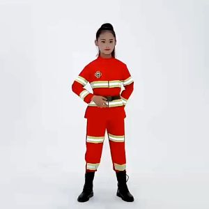 Fireman Costume for Kids Boy Cosplay Costumes Uniform Halloween Firefighter Costume for Kids