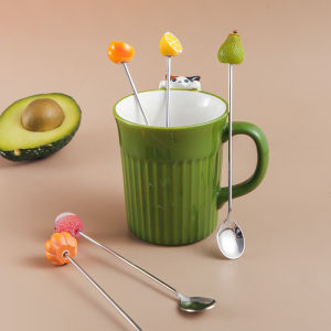 Thìa Bằng Thép Không Gỉ Sáng Tạo 304 Thìa Cà Phê Thìa Trộn Đồ Ăn Nhẹ Trái Cây Thìa Nhỏ Đẹp Mắt Dùng Tại Nhà