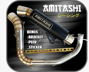 KNALPOT SAMLONG AMITASHI ORIGINAL COATING BLACK DOFF vario AEROX n maxNEW n max OLD PCX dll