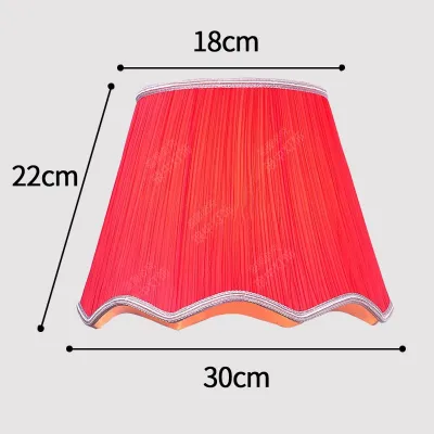 Anti-dazzle Large Red Fabric Lampshade