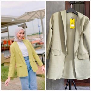 BLAZER WANITA SCUBA KOREAN STYLE BLAZER OOTD HIJAB
