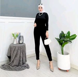 Celana Pensil Wanita Korean Style Scuba Premium High Waist Kekinian