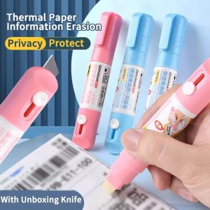 Thermal Paper Information Erasion Pen with Parcel Opener 2 in 1 Anti Information Leakage Erase Device Privacy Protection