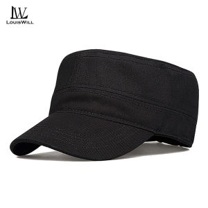 หมวกเบสบอลของผู้ชาย LouisWill หมวกออกกำลังกายกลางแจ้งหมวกแก๊ปด้านบนแบนใส่ได้ทั้งชายและหญิงหมวกเบสบอลระบายอากาศหมวกบังแดดแฟชั่นลำลองป้องกันแสงแดดหมวกปรับได้