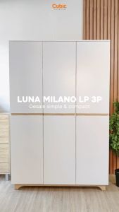 Cubic Lemari Pakaian Minimalis / Wardrobe Baju 3 Pintu / LUNA MILANO LP 3P