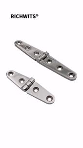 JINHF | 1Pc Mirror Polished 316 Stainless Steel 4 Holes Boat Door Strap Hinge 102*26*4MM Heavy Duty Marine Hardware