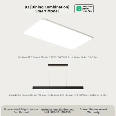 JIANDUN | Edgeless Eye-protective All-spectrum Ceiling Light