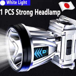 Headlamps Rechargeable HeadLight Flashlight Waterproof Headlight for Head LED Super Bright Head Light Flashlights Heavy Duty Japan Outdoor Long Battery Life and Phone Charging Long Range Multipurpose Suitable for Outdoor Work Camping Fishing and Hiking