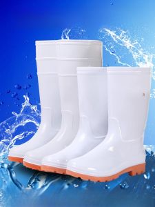 รองเท้าบู๊ตกันฝนพื้นหนาป้องกันการสึกหรอสำหรับผู้ชาย ฤดูใบไม้ร่วง รองเท้าบู๊ตถุงสั้นกันน้ำ กันลื่น สำหรับงานก่อสร้าง