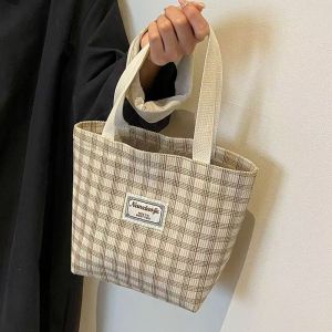 MENGMIAN | Women and Student Commuter Handbag Simple and Lazy Korean Style Tote Canvas Bag