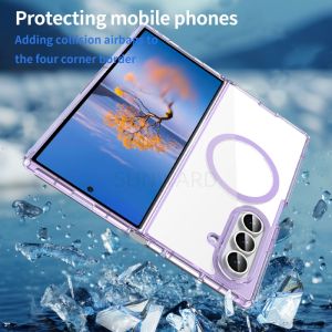 Z Fold 7 Slim Rugged Cover For Magsafe Magnetic Translucent Phone Case For Samsung Galaxy Z Fold 7 Fold7 Wireless Charging Cases