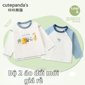 CUTEPANDAS | Áo Thun Tay Dài Hình Hoạt Hình
