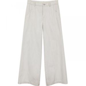 Summer Womens Straight Leg Wide Denim Pants