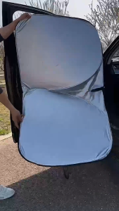 Universal Summer Thermal Insulation Sun Protection Parasol UV Ray Sun Shade Ice Silk Sun Protection and Heat Insulation Front Sunshade Cover汽车遮阳伞罩