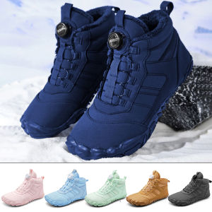 New Parent-child Winter Boots Men and Women Snow BareFoot Outdoor Non-slip Warm Fur Casual Boys/girls Sneakers Kids Ankle Boots