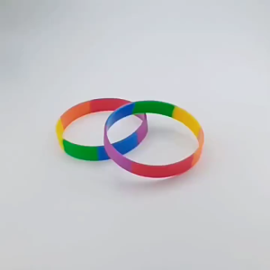 รีสแบนด์ ซิลิโคนนุ่ม สายรุ้ง สายรัดข้อมือ หลากสี LGBT ฟรีไซค์ใส่ได้ทุกคน wristband กำไลข้อมือยาง