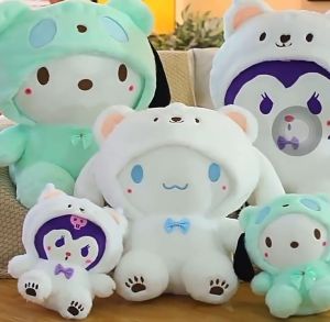 หมอนตุ๊กตาหมีสีขาว ชินนาม่อน สุนัขคุโรมิ น่ารัก รับประกันคุณภาพ