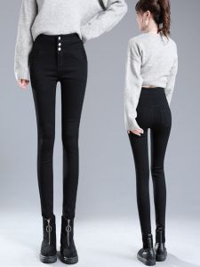 High Waist Womens Leggings 2024 Autumn Winter New High Elastic Slim Fit Eighteen Tight Fitting Pencil Pants Outerwear Base Layer