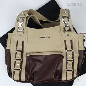 New Catenzo Tas Tangan / Hand Bag RH 675 COKLAT CREAM