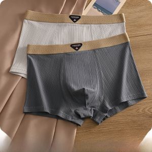 Miiow | Pure Cotton Mens Underwear 2025 New Antibacterial Boxer Shorts Lightweight Breathable Skin-friendly Summer Briefs