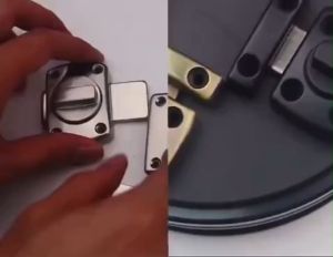 Security Lock for Door Universal Twist Lock Zinc Alloy Latches Thicken Cast Barrel Rotate Bolt Slide Latch Bathroom Door