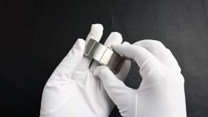 316L Stainless Steel Watch Buckle 16mm 18mm 20mm 22mm Double Push Extension Folding Buckle Brushed Metal Watch Band Clasp