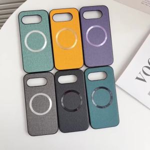 For Magsafe Magnetic Wireless Charging Plain Leather Phone Case Honor 500 400 Pro Magic 8lite 8 Pro X70 X9D Shockproof Cover