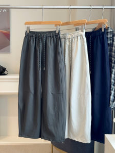 High Waist Elastic Waist Balloon Hem Harlan Pants Womens Spring Autumn Loose Slimming Grandmother Pants Casual Style