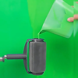 Latex Roller Paint Brush Corner Brush Fine-Bristled Roller Wall Paint Roller Self-Priming Refillable Foam Long Handle No Mess No Drips for Wall Painting