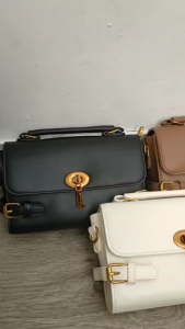 BJ210781 - WHITE/BROWN/BLACK TAS SLEMPANG HANDBAG TAS WANITA FASHION IMPORT MODIS ELEGAN TERMURAH TERLARIS TERBARU TAS BATAM JTF10781