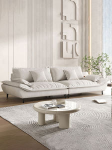 Italian Style Minimalist Technology Fabric Sailing Sofa Living Room Small Apartment Straight Row Three-Person Accessible Luxury Sofa Internet Celebrity