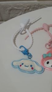 GANTUNGAN KUNCI / GANCI SANRIO 3D KEPALA MODEL AKRILIK DAN GLITTER