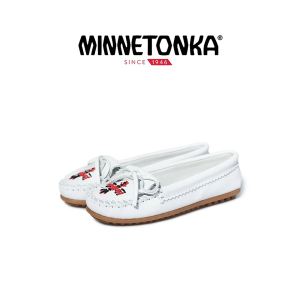 Minnetonka | Easy-on Flat Moccasins with Thunderbird Beads