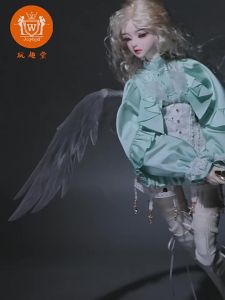 JOYBJD | Green European Style Dress with Angel Wings BJD Doll