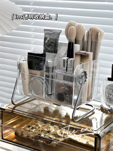 Rotate Makeup Brush Barrel Desktop Cosmetics Storage Box Large Capacity Dresser Compartment Lipstick Lip Glaze Storage Rack Eyebrow Brush Holder
