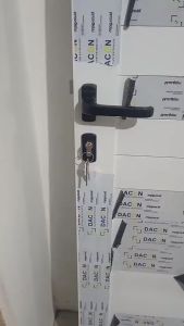 Kunci Pintu Swing Aluminium 0816 Handle Mortise Silinder 1 Set Weldom