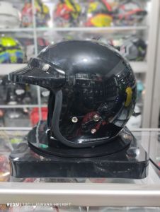 HELM CARGLOSS CFM WARNA HITAM GLOSSY ORIGINAL SNI KACA MEREK NORISK
