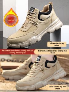 DINGGU | Giày Bảo Hộ Lao Động Nam Mũi Thép Chống Đâm Xuyên Chống Va Đập Nhẹ Thoáng Khí Mùa Đông